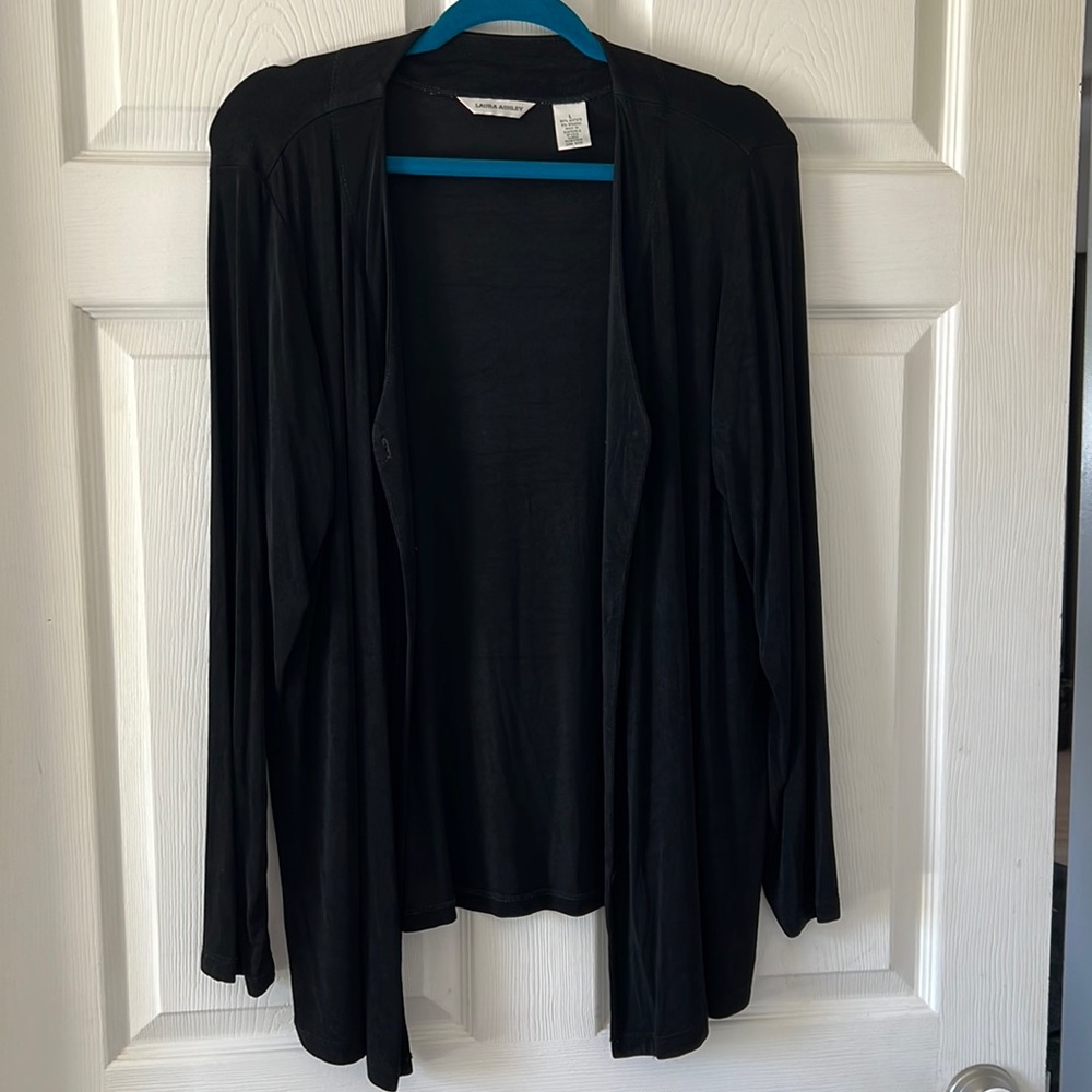 Laura Ashley jet black Acetate Button Cardigan